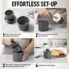 image:imageZulay Kitchen Ceramic Butter Dish with Lid For Countertop amp Stainless Steel Knife  Keeps Butter Soft amp Fresh  White Butter Dish with EasyGrip Knob Durable amp Everyday Butter Holder for Home  WhiteCrock  Gray