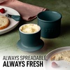 image:imageZulay Kitchen Ceramic Butter Dish with Lid For Countertop amp Stainless Steel Knife  Keeps Butter Soft amp Fresh  White Butter Dish with EasyGrip Knob Durable amp Everyday Butter Holder for Home  WhiteCrock  Forest Green