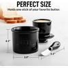 image:imageZulay Kitchen Ceramic Butter Dish with Lid For Countertop amp Stainless Steel Knife  Keeps Butter Soft amp Fresh  White Butter Dish with EasyGrip Knob Durable amp Everyday Butter Holder for Home  WhiteCrock  Black