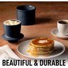 image:imageZulay Kitchen Ceramic Butter Dish with Lid For Countertop amp Stainless Steel Knife  Keeps Butter Soft amp Fresh  White Butter Dish with EasyGrip Knob Durable amp Everyday Butter Holder for Home  WhiteCrock  Midnight Blue