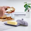 image:imageZulay Kitchen Ceramic Butter Dish with Lid For Countertop amp Stainless Steel Knife  Keeps Butter Soft amp Fresh  White Butter Dish with EasyGrip Knob Durable amp Everyday Butter Holder for Home  WhiteDish  Periwinkle