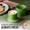 image:imageZulay Kitchen Ceramic Butter Dish with Lid For Countertop amp Stainless Steel Knife  Keeps Butter Soft amp Fresh  White Butter Dish with EasyGrip Knob Durable amp Everyday Butter Holder for Home  WhiteCrock  Green