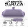 image:imageZulay Kitchen Ceramic Butter Dish with Lid For Countertop amp Stainless Steel Knife  Keeps Butter Soft amp Fresh  White Butter Dish with EasyGrip Knob Durable amp Everyday Butter Holder for Home  WhiteDish  Periwinkle