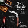 image:imageZulay Kitchen Corkscrew Wine Opener  Premium 420 Stainless Steel amp Rosewood Wine Bottle Opener  Double Hinged Opener with Foil Cutter amp Cap Remover  RosewoodRosewood