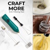 image:imageZulay Kitchen Executive Series Milk Frother Wand  Upgraded amp Improved Stand  Ideal Coffee Gift  Coffee Frother Handheld Foam Maker For Lattes  Electric Milk Frother Handheld For CappuccinoZulay Dynamic Emerald  Gold