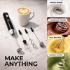 image:imageZulay Kitchen Executive Series Milk Frother Wand  Upgraded amp Improved Stand  Ideal Coffee Gift  Coffee Frother Handheld Foam Maker For Lattes  Electric Milk Frother Handheld For CappuccinoUltra Black