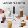 image:imageZulay Kitchen Executive Series Milk Frother Wand  Upgraded amp Improved Stand  Ideal Coffee Gift  Coffee Frother Handheld Foam Maker For Lattes  Electric Milk Frother Handheld For CappuccinoDeep Midnight