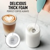 image:imageZulay Kitchen Executive Series Milk Frother Wand  Upgraded amp Improved Stand  Ideal Coffee Gift  Coffee Frother Handheld Foam Maker For Lattes  Electric Milk Frother Handheld For CappuccinoSpearmint