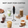 image:imageZulay Kitchen Executive Series Milk Frother Wand  Upgraded amp Improved Stand  Ideal Coffee Gift  Coffee Frother Handheld Foam Maker For Lattes  Electric Milk Frother Handheld For CappuccinoBlackforge Copper
