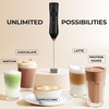 image:imageZulay Kitchen Executive Series Milk Frother Wand  Upgraded amp Improved Stand  Ideal Coffee Gift  Coffee Frother Handheld Foam Maker For Lattes  Electric Milk Frother Handheld For CappuccinoZulay Dynamic Black  Copper