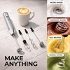 image:imageZulay Kitchen Executive Series Milk Frother Wand  Upgraded amp Improved Stand  Ideal Coffee Gift  Coffee Frother Handheld Foam Maker For Lattes  Electric Milk Frother Handheld For CappuccinoUltra Silver