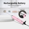 image:imageZulay Kitchen Executive Series Milk Frother Wand  Upgraded amp Improved Stand  Ideal Coffee Gift  Coffee Frother Handheld Foam Maker For Lattes  Electric Milk Frother Handheld For CappuccinoLux Pink Salt