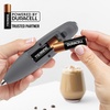 image:imageZulay Kitchen Executive Series Milk Frother Wand  Upgraded amp Improved Stand  Ideal Coffee Gift  Coffee Frother Handheld Foam Maker For Lattes  Electric Milk Frother Handheld For CappuccinoOnyx Slate