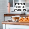 image:imageZulay Kitchen Executive Series Milk Frother Wand  Upgraded amp Improved Stand  Ideal Coffee Gift  Coffee Frother Handheld Foam Maker For Lattes  Electric Milk Frother Handheld For CappuccinoPeach Radiance