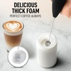 image:imageZulay Kitchen Executive Series Milk Frother Wand  Upgraded amp Improved Stand  Ideal Coffee Gift  Coffee Frother Handheld Foam Maker For Lattes  Electric Milk Frother Handheld For CappuccinoRoyal Black