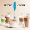 image:imageZulay Kitchen Executive Series Milk Frother Wand  Upgraded amp Improved Stand  Ideal Coffee Gift  Coffee Frother Handheld Foam Maker For Lattes  Electric Milk Frother Handheld For CappuccinoSea Teal