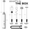 image:imageZulay Kitchen Executive Series Milk Frother Wand  Upgraded amp Improved Stand  Ideal Coffee Gift  Coffee Frother Handheld Foam Maker For Lattes  Electric Milk Frother Handheld For CappuccinoUltra White