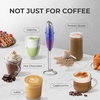 image:imageZulay Kitchen Executive Series Milk Frother Wand  Upgraded amp Improved Stand  Ideal Coffee Gift  Coffee Frother Handheld Foam Maker For Lattes  Electric Milk Frother Handheld For CappuccinoCosmic Dusk