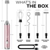 image:imageZulay Kitchen Executive Series Milk Frother Wand  Upgraded amp Improved Stand  Ideal Coffee Gift  Coffee Frother Handheld Foam Maker For Lattes  Electric Milk Frother Handheld For CappuccinoUltra Pink