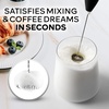 image:imageZulay Kitchen Executive Series Milk Frother Wand  Upgraded amp Improved Stand  Ideal Coffee Gift  Coffee Frother Handheld Foam Maker For Lattes  Electric Milk Frother Handheld For CappuccinoAlpha Black