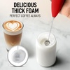 image:imageZulay Kitchen Executive Series Milk Frother Wand  Upgraded amp Improved Stand  Ideal Coffee Gift  Coffee Frother Handheld Foam Maker For Lattes  Electric Milk Frother Handheld For CappuccinoScarlet Red