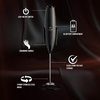 image:imageZulay Kitchen Executive Series Milk Frother Wand  Upgraded amp Improved Stand  Ideal Coffee Gift  Coffee Frother Handheld Foam Maker For Lattes  Electric Milk Frother Handheld For CappuccinoAll Must Go Gift Box Black