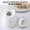 image:imageZulay Kitchen Executive Series Milk Frother Wand  Upgraded amp Improved Stand  Ideal Coffee Gift  Coffee Frother Handheld Foam Maker For Lattes  Electric Milk Frother Handheld For CappuccinoApex Black