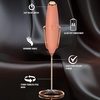 image:imageZulay Kitchen Executive Series Milk Frother Wand  Upgraded amp Improved Stand  Ideal Coffee Gift  Coffee Frother Handheld Foam Maker For Lattes  Electric Milk Frother Handheld For CappuccinoGift Box Rose Peach