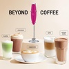 image:imageZulay Kitchen Executive Series Milk Frother Wand  Upgraded amp Improved Stand  Ideal Coffee Gift  Coffee Frother Handheld Foam Maker For Lattes  Electric Milk Frother Handheld For CappuccinoTropical Dragonfruit
