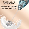 image:imageZulay Kitchen Executive Series Milk Frother Wand  Upgraded amp Improved Stand  Ideal Coffee Gift  Coffee Frother Handheld Foam Maker For Lattes  Electric Milk Frother Handheld For CappuccinoOnyx Slate