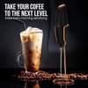 image:imageZulay Kitchen Executive Series Milk Frother Wand  Upgraded amp Improved Stand  Ideal Coffee Gift  Coffee Frother Handheld Foam Maker For Lattes  Electric Milk Frother Handheld For CappuccinoGift Box Black  Copper