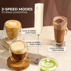 image:imageZulay Kitchen Executive Series Milk Frother Wand  Upgraded amp Improved Stand  Ideal Coffee Gift  Coffee Frother Handheld Foam Maker For Lattes  Electric Milk Frother Handheld For CappuccinoZulay Dynamic Cream  Gold
