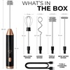 image:imageZulay Kitchen Executive Series Milk Frother Wand  Upgraded amp Improved Stand  Ideal Coffee Gift  Coffee Frother Handheld Foam Maker For Lattes  Electric Milk Frother Handheld For CappuccinoUltra Black Copper