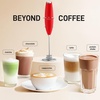 image:imageZulay Kitchen Executive Series Milk Frother Wand  Upgraded amp Improved Stand  Ideal Coffee Gift  Coffee Frother Handheld Foam Maker For Lattes  Electric Milk Frother Handheld For CappuccinoMaroon Red