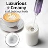 image:imageZulay Kitchen Executive Series Milk Frother Wand  Upgraded amp Improved Stand  Ideal Coffee Gift  Coffee Frother Handheld Foam Maker For Lattes  Electric Milk Frother Handheld For CappuccinoLux Galaxy