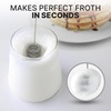 image:imageZulay Kitchen Executive Series Milk Frother Wand  Upgraded amp Improved Stand  Ideal Coffee Gift  Coffee Frother Handheld Foam Maker For Lattes  Electric Milk Frother Handheld For CappuccinoQuartz Obsidian