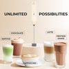 image:imageZulay Kitchen Executive Series Milk Frother Wand  Upgraded amp Improved Stand  Ideal Coffee Gift  Coffee Frother Handheld Foam Maker For Lattes  Electric Milk Frother Handheld For CappuccinoZulay Dynamic Cream  Gold