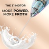 image:imageZulay Kitchen Executive Series Milk Frother Wand  Upgraded amp Improved Stand  Ideal Coffee Gift  Coffee Frother Handheld Foam Maker For Lattes  Electric Milk Frother Handheld For CappuccinoKiwi Blossom