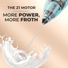 image:imageZulay Kitchen Executive Series Milk Frother Wand  Upgraded amp Improved Stand  Ideal Coffee Gift  Coffee Frother Handheld Foam Maker For Lattes  Electric Milk Frother Handheld For CappuccinoDaybreak Gray