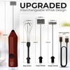 image:imageZulay Kitchen Executive Series Milk Frother Wand  Upgraded amp Improved Stand  Ideal Coffee Gift  Coffee Frother Handheld Foam Maker For Lattes  Electric Milk Frother Handheld For CappuccinoZulay Dynamic Black  Red