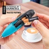image:imageZulay Kitchen Executive Series Milk Frother Wand  Upgraded amp Improved Stand  Ideal Coffee Gift  Coffee Frother Handheld Foam Maker For Lattes  Electric Milk Frother Handheld For CappuccinoGraphite Blue