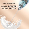 image:imageZulay Kitchen Executive Series Milk Frother Wand  Upgraded amp Improved Stand  Ideal Coffee Gift  Coffee Frother Handheld Foam Maker For Lattes  Electric Milk Frother Handheld For CappuccinoDaffodil Lavender