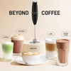 image:imageZulay Kitchen Executive Series Milk Frother Wand  Upgraded amp Improved Stand  Ideal Coffee Gift  Coffee Frother Handheld Foam Maker For Lattes  Electric Milk Frother Handheld For CappuccinoApex Black