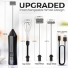image:imageZulay Kitchen Executive Series Milk Frother Wand  Upgraded amp Improved Stand  Ideal Coffee Gift  Coffee Frother Handheld Foam Maker For Lattes  Electric Milk Frother Handheld For CappuccinoZulay Dynamic Black