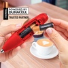 image:imageZulay Kitchen Executive Series Milk Frother Wand  Upgraded amp Improved Stand  Ideal Coffee Gift  Coffee Frother Handheld Foam Maker For Lattes  Electric Milk Frother Handheld For CappuccinoBrick Red