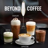 image:imageZulay Kitchen Executive Series Milk Frother Wand  Upgraded amp Improved Stand  Ideal Coffee Gift  Coffee Frother Handheld Foam Maker For Lattes  Electric Milk Frother Handheld For CappuccinoGift Box White Gold