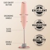 image:imageZulay Kitchen Executive Series Milk Frother Wand  Upgraded amp Improved Stand  Ideal Coffee Gift  Coffee Frother Handheld Foam Maker For Lattes  Electric Milk Frother Handheld For CappuccinoPeach Radiance