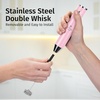 image:imageZulay Kitchen Executive Series Milk Frother Wand  Upgraded amp Improved Stand  Ideal Coffee Gift  Coffee Frother Handheld Foam Maker For Lattes  Electric Milk Frother Handheld For CappuccinoLux Pink Salt