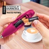 image:imageZulay Kitchen Executive Series Milk Frother Wand  Upgraded amp Improved Stand  Ideal Coffee Gift  Coffee Frother Handheld Foam Maker For Lattes  Electric Milk Frother Handheld For CappuccinoCoral Shimmer
