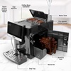 image:imageZulay Kitchen Magia Clasica Automatic Espresso Machine with BuiltIn Grinder Touch Panel Coffee Maker Steam Wand Milk Frother Adjustable Strength SelfCleaning Black amp Copper 13 x 177 x 94Polished Silver